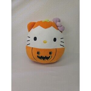 Squishmallow Sanrio Hello Kitty 8" Halloween Pumpkin Plush Toy